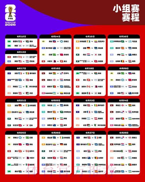 2026世界杯赛程官方发布最新时间表实时查看